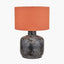 Vulcan Textured Volcanic Effect Grey Small Stoneware Table Lamp Base