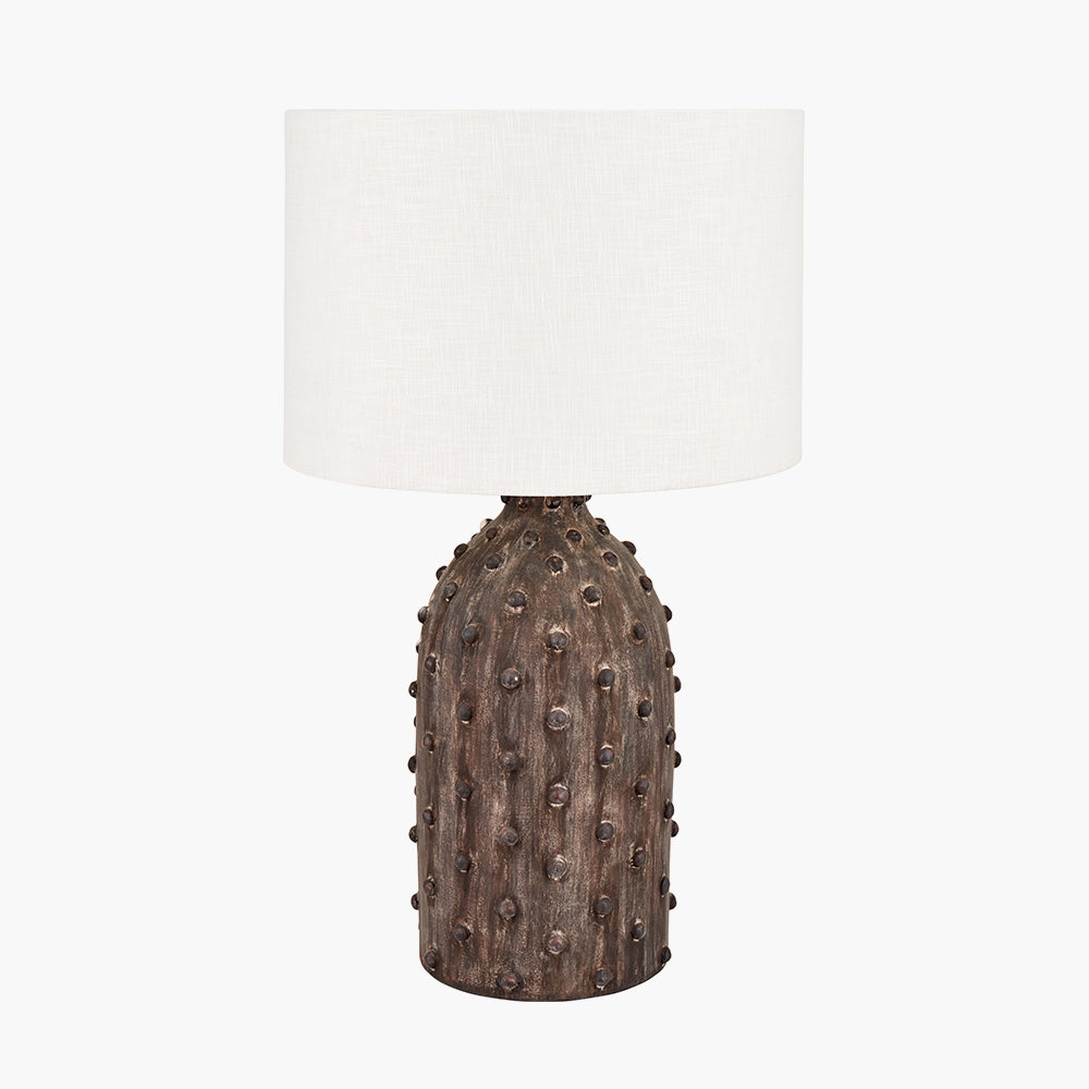 Kali Textured Dot Grey Stoneware Table Lamp Base