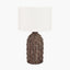 Kali Textured Dot Grey Stoneware Table Lamp Base