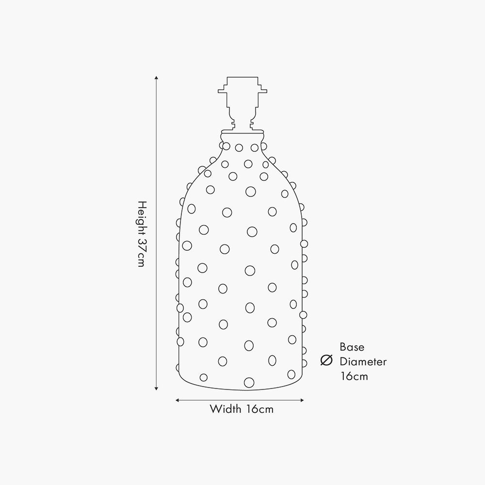 Kali Textured Dot Grey Stoneware Table Lamp Base