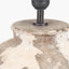 Lulia Antique Finish Stoneware Table Lamp Base with Harley 40cm Slubby Hopsack Empire Lampshade