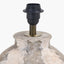 Lulia Antique Finish Stoneware Table Lamp Base with Milos 35cm Natural Linen Tapered Lampshade