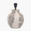 Lulia Antique Finish Stoneware Table Lamp Base with Edward 35cm Natural Linen Cylinder Lampshade