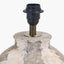 Lulia Antique Finish Stoneware Table Lamp Base with Lys 35cm Steel Grey Self Lined Linen Tapered Lampshade