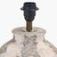 Lulia Antique Finish Stoneware Table Lamp Base with Seychelles 40cm Cream Slubby Cotton Empire Lampshade