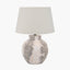 Lulia Antique Finish Stoneware Table Lamp Base with Coast 35cm Cream Calico Tapered Lampshade