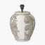 Lulia Antique Finish Stoneware Urn Table Lamp Base with Harley 50cm Slubby Hopsack Empire Lampshade