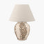 Lulia Antique Finish Stoneware Urn Table Lamp Base with Seychelles 50cm Cream Slubby Cotton Empire Lampshade
