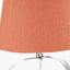 Hallie Clear Glass and Terracotta Shade Table Lamp