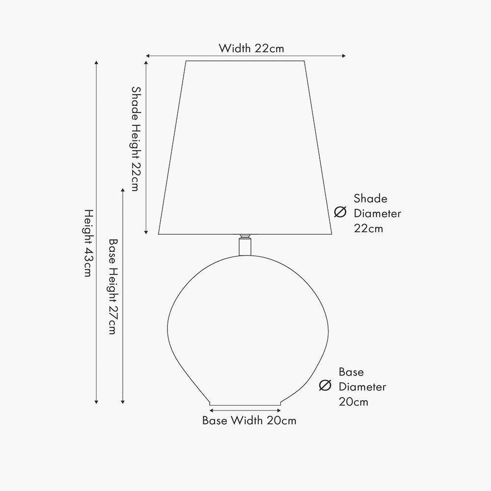 Hallie Clear Glass and Grey Shade Table Lamp