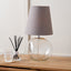 Hallie Clear Glass and Grey Shade Table Lamp