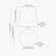 Hallie Clear Glass and White Shade Table Lamp