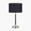 Gianni Brushed Silver and Wood Effect Table Lamp
