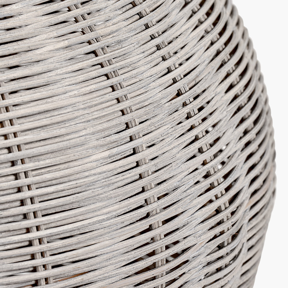 Allona Grey Wash Rattan Table Lamp