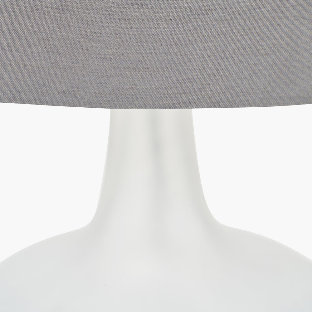 Tamsin Frosted White Glass Table Lamp