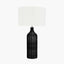Anika Black Rattan Bottle Table Lamp