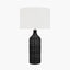 Anika Black Rattan Bottle Table Lamp