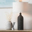Anika Black Rattan Bottle Table Lamp