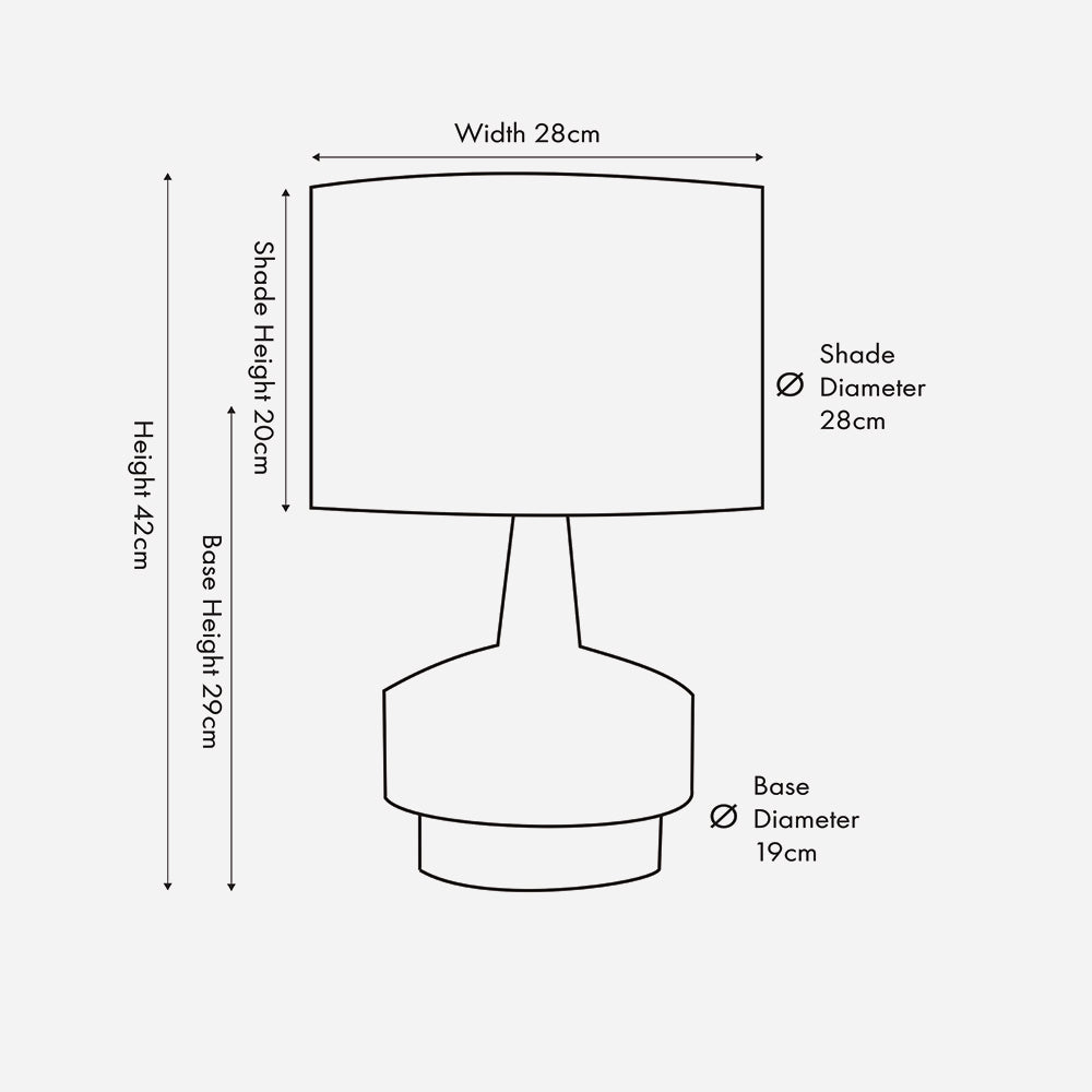 Elio White and Wood Effect Textured Ceramic Table Lamp