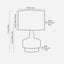 Elio White and Wood Effect Textured Ceramic Table Lamp