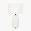 Erika White Vintage Textured Ceramic Table Lamp