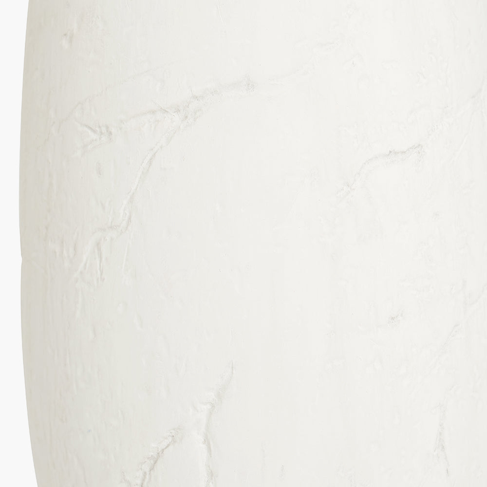 Erika White Vintage Textured Ceramic Table Lamp