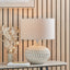Cassius Warm White Textured Glazed Ceramic Table Lamp