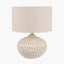 Cassius Warm White Textured Glazed Ceramic Table Lamp