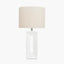 Block White Ceramic Tall Table Lamp