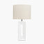 Block White Ceramic Tall Table Lamp