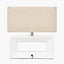 Block White Ceramic Rectangular Table Lamp