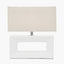Block White Ceramic Rectangular Table Lamp