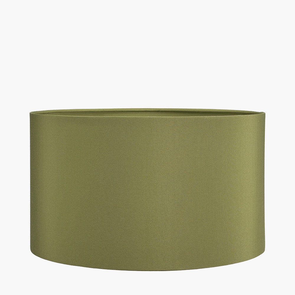 Serenity White Bobbled Ceramic Large Table Lamp Base with Harry 40cm Sage Cotton Mix Cylinder Lampshade