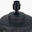 Serenity Black Bobbled Ceramic Large Table Lamp Base with Harry 40cm Ivory Cotton Mix Cylinder Lampshade