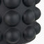 Serenity Black Bobbled Ceramic Large Table Lamp Base with Harry 40cm Ivory Cotton Mix Cylinder Lampshade