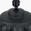 Serenity Black Bobbled Ceramic Large Table Lamp Base with Henry 45cm Mustard Handloom Cylinder Lampshade