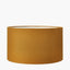Serenity Black Bobbled Ceramic Large Table Lamp Base with Henry 45cm Mustard Handloom Cylinder Lampshade