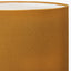 Serenity Black Bobbled Ceramic Large Table Lamp Base with Henry 45cm Mustard Handloom Cylinder Lampshade
