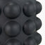 Serenity Black Bobbled Ceramic Large Table Lamp Base with Henry 45cm White Handloom Cylinder Lampshade
