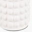 Sohan White Bobbled Ceramic Tall Table Lamp Base with Lino 40cm Black Self Lined Linen Cylinder Lampshade