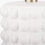 Sohan White Bobbled Ceramic Tall Table Lamp Base with Lino 40cm Black Self Lined Linen Cylinder Lampshade