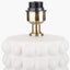 Sohan White Bobbled Ceramic Tall Table Lamp Base with Lino 40cm Black Self Lined Linen Cylinder Lampshade