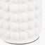 Sohan White Bobbled Ceramic Tall Table Lamp Base with Lino 40cm Cinnamon Self Lined Linen Cylinder Lampshade