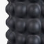 Sohan Black Bobbled Ceramic Tall Table Lamp Base with Edward 40cm Natural Linen Cylinder Lampshade