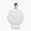 Wrenley Cream Ceramic Sea Urchin Table Lamp Base with Winston 40cm Taupe Handloom Tapered Lampshade