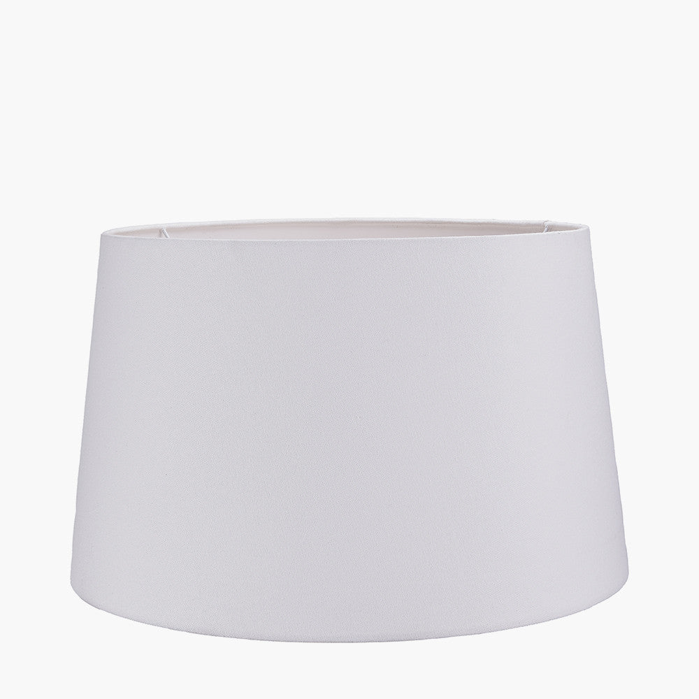 Wrenley Cream Ceramic Sea Urchin Table Lamp Base with Winston 40cm White Handloom Tapered Lampshade