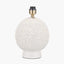 Wrenley Cream Ceramic Sea Urchin Table Lamp Base with Henry 35cm White Handloom Cylinder Lampshade