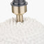 Wrenley Cream Ceramic Sea Urchin Table Lamp Base with Henry 35cm White Handloom Cylinder Lampshade