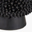 Wrenley Black Ceramic Sea Urchin Table Lamp Base with Winston 40cm Taupe Handloom Tapered Lampshade
