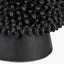 Wrenley Black Ceramic Sea Urchin Table Lamp Base with Winston 40cm White Handloom Tapered Lampshade